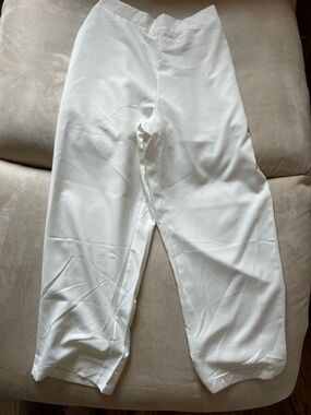 White Elastic Lightweight Pants